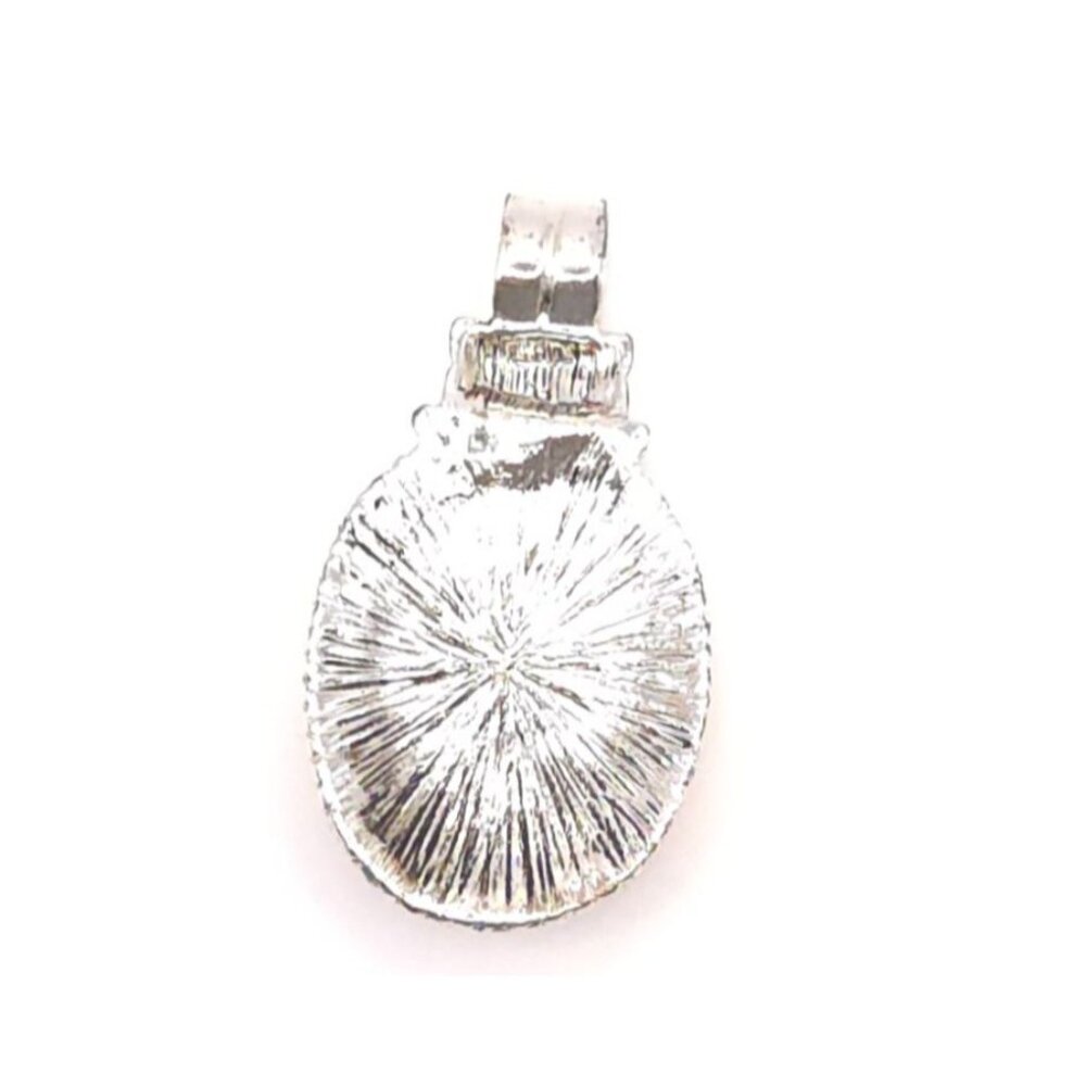 Vintage Sterling Silver Yellow Agate Pendant Artisan Handcrafted Jewelry - Picture 2 of 3